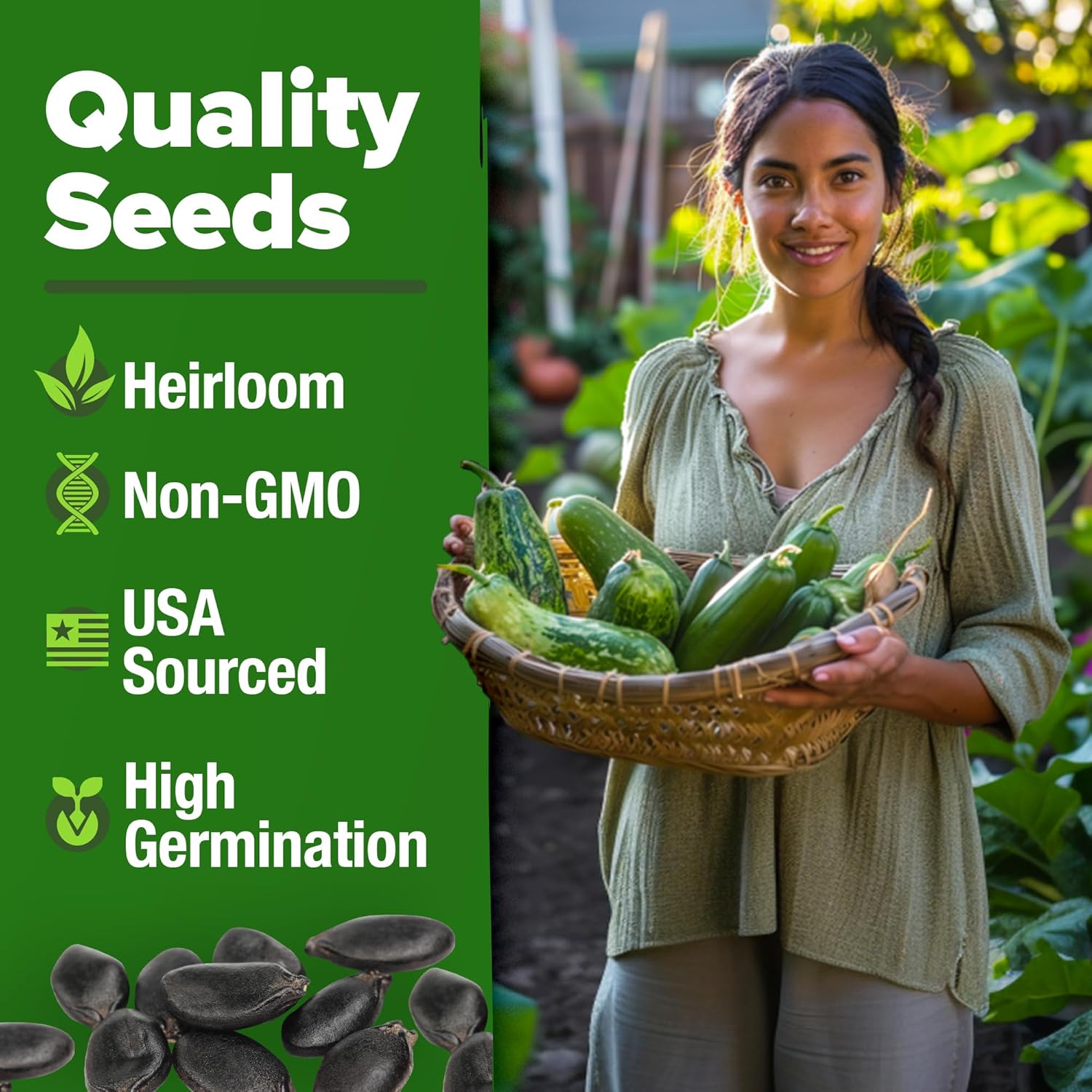 HOME GROWN Luffa Seeds 2 Pack(Luffa aegyptiaca) 80 Heirloom Non GMO Loofah Gourd Seeds for Planting High Germination Rate - Make Sponges or Harvest Young Loofahs for Eating