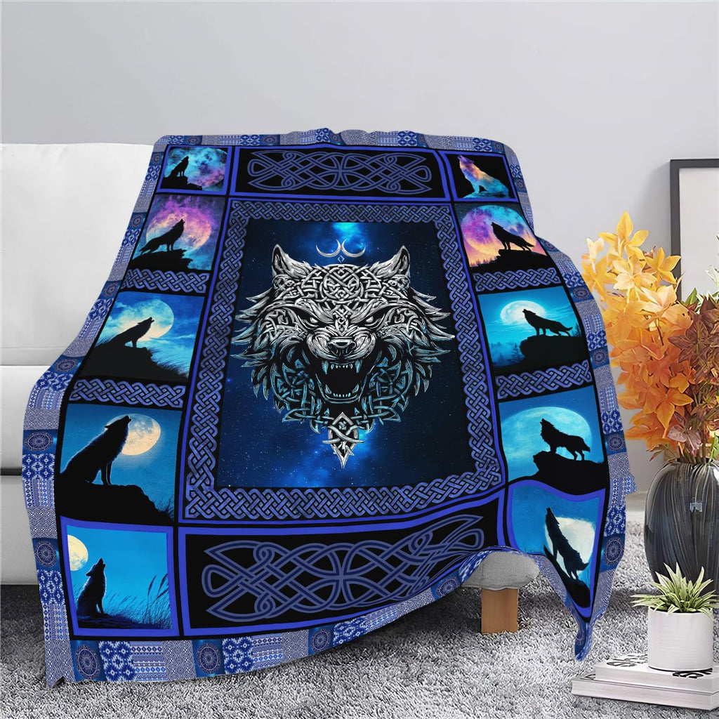Wolf Throw Blanket Wolf Stuff Gifts for Kids Girls Boys Adults Women Men Soft Cozy Warm Plush Fluffy Fuzzy Fleece Blanket Decor 60''X80''