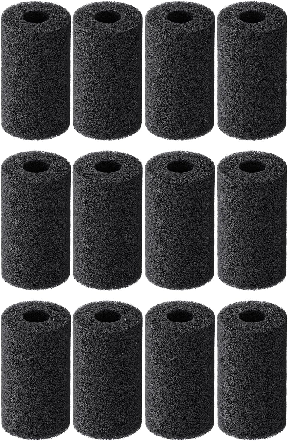 Pawfly 12 Pack Pre-Filter Sponge, Aquarium Filter Sponge 0.8" Intake Sponge Foam Roll for Small Fish Shrimp Fry Fish Tank Covers Accessories