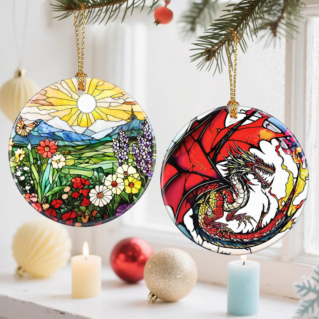 Mountain Wildflowers-Themed Christmas Tree Decorations, Christmas Ornaments, Keepsake Ornaments, Holiday Decor, Xmas Gifts, Gifts for Nature Lovers – Including Plant & Flower Lovers