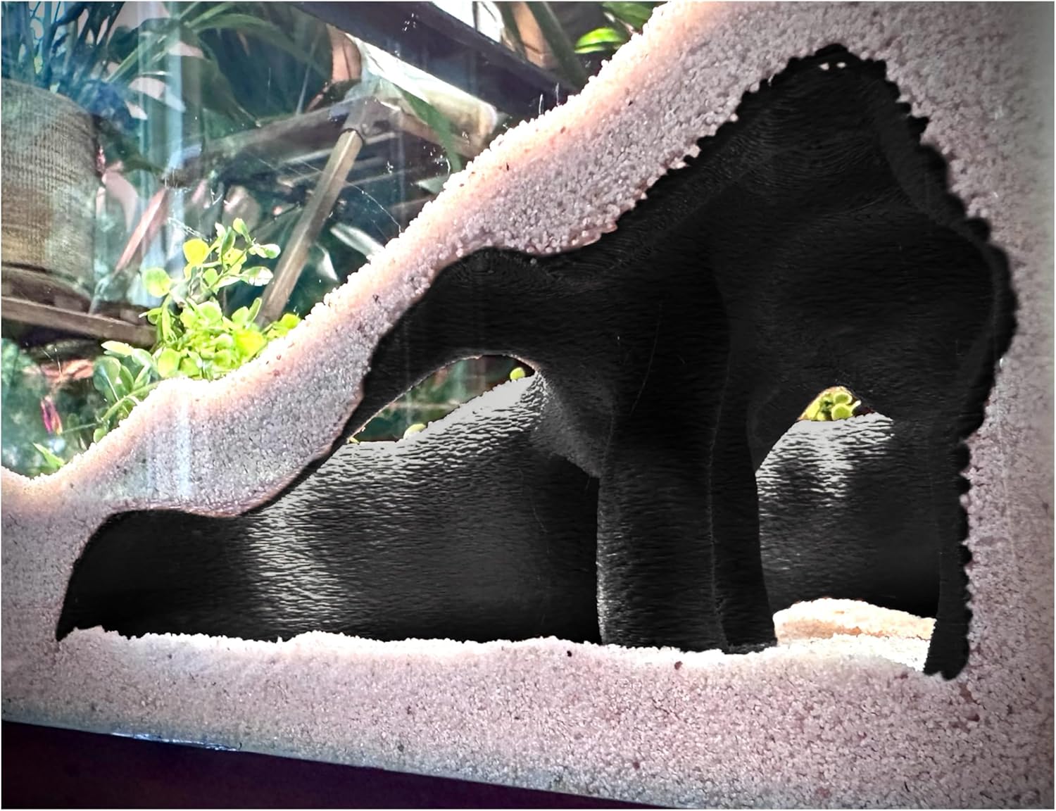 Aquarium & Terrarium Corner Cave – Faux Mangrove Root Hideout for Fish, Shrimp, Geckos, Snakes – Natural-Look Reptile Tank Decor in Textured Root Style (Charcoal, 7.5" x7.5''x4)