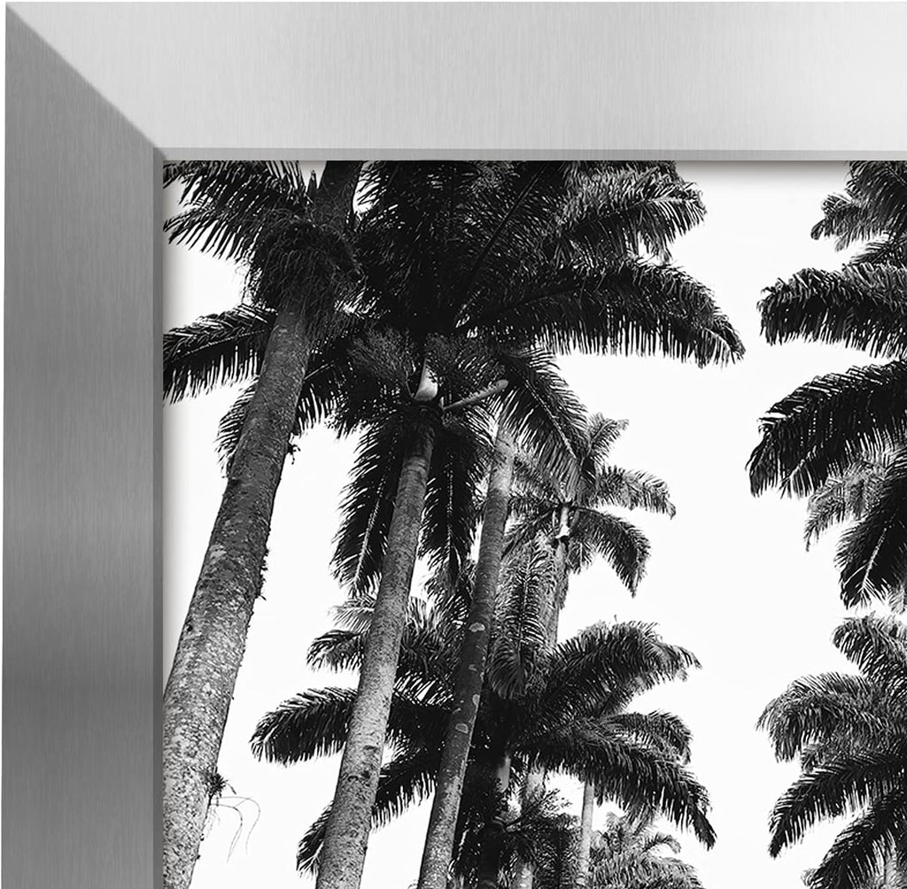 Americanflat 22x28 Poster Frame with Polished Plexiglass - Silver Picture Frame - Wide Photo Frames Made of Engineered Wood for Vertical or Horizontal Wall Display - Epic Collection - Silver