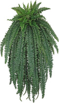 Ferns Fake Plants 59 Fronds Artificial Plants Outdoor 57" Long Fake Fern Look Real Large Plant Artificial Ferns Potted | Hanging Boston Fern | Fake Plant Shrubs for Home Garden Porch Farmhouse Decor