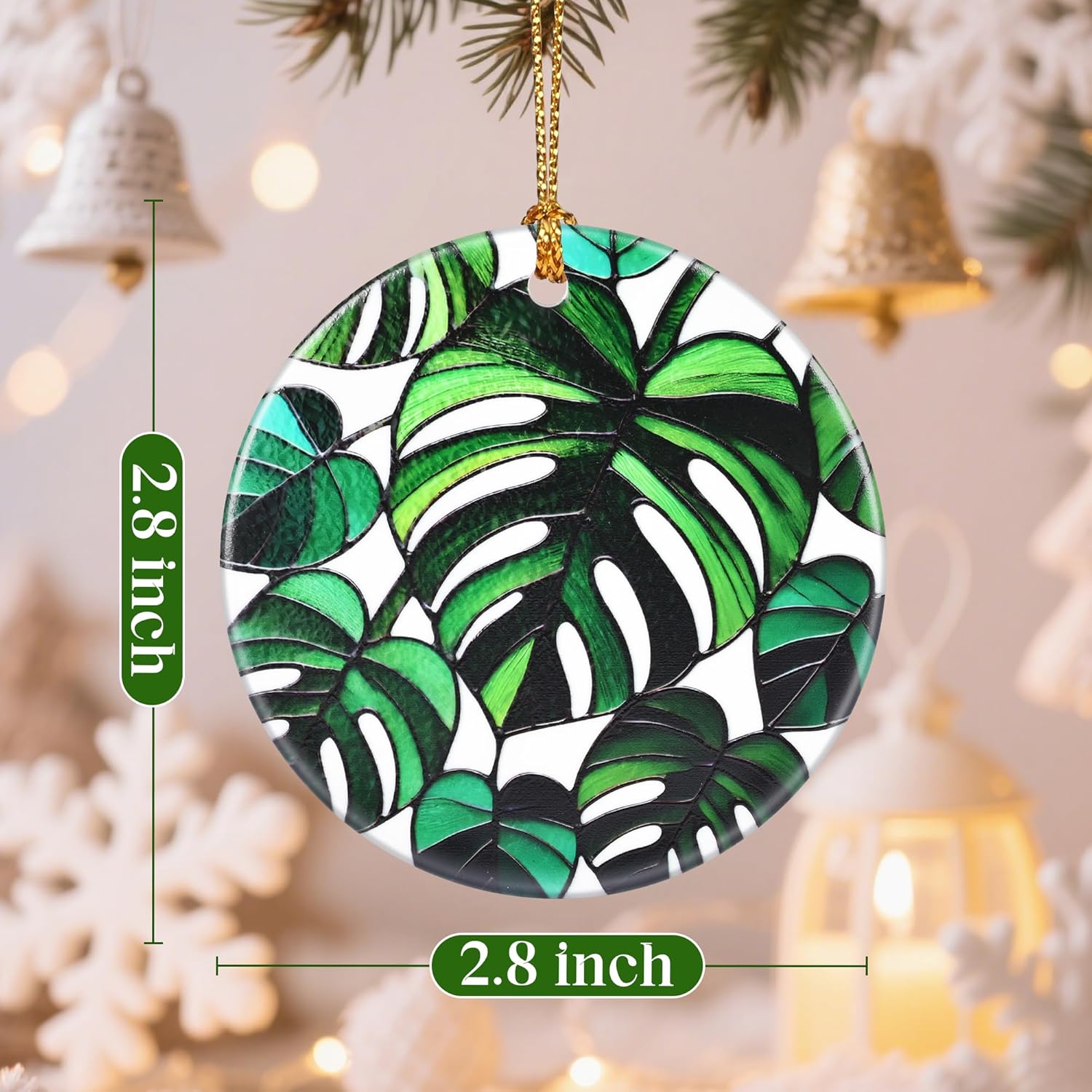 Christmas Ornaments, Monstera Leaf Ornament, Christmas Tree Ornaments, Xmas Decorations, Holiday Decorations, Gifts for Plant Lovers, Holiday Party Gifts, and Xmas Gift Ideas