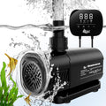 AQQA Aquarium Water Pump,Controllable Return Pump with LCD Display,Constant Flow Mode+Wave Making Mode+Feeding Mode,Submersible and inline Sump pump Pond Pump for Freshwater Saltwater (100W)