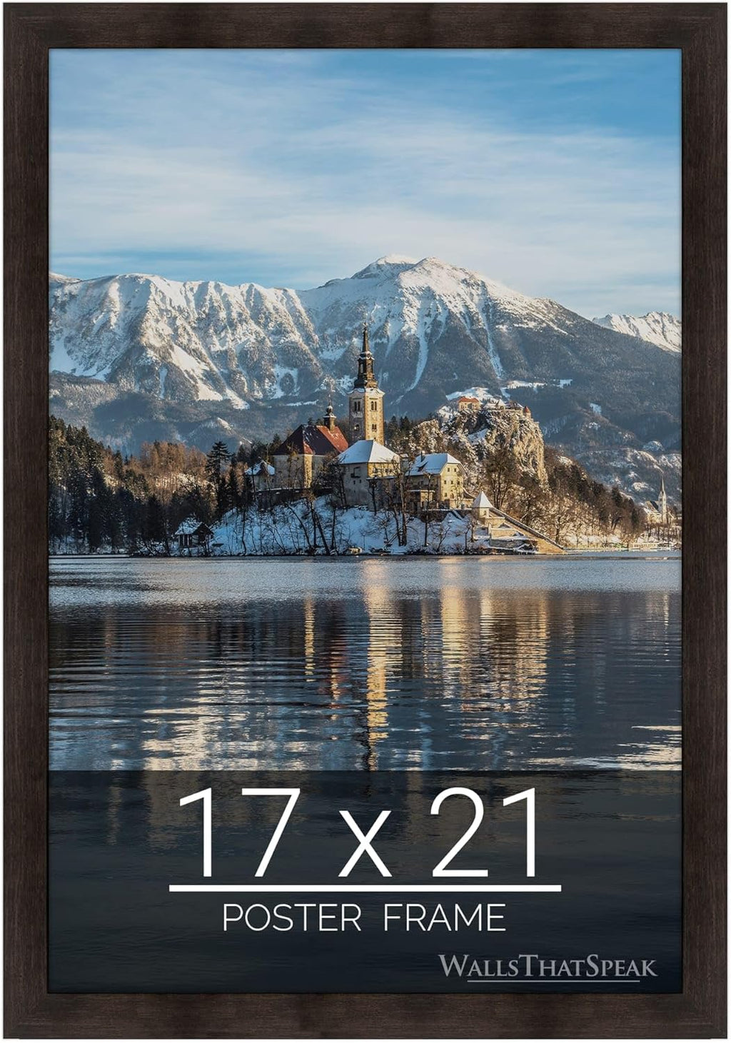 wallsthatspeak 17x21 Espresso Brown Picture Frame for Puzzles Posters Photos or Artwork