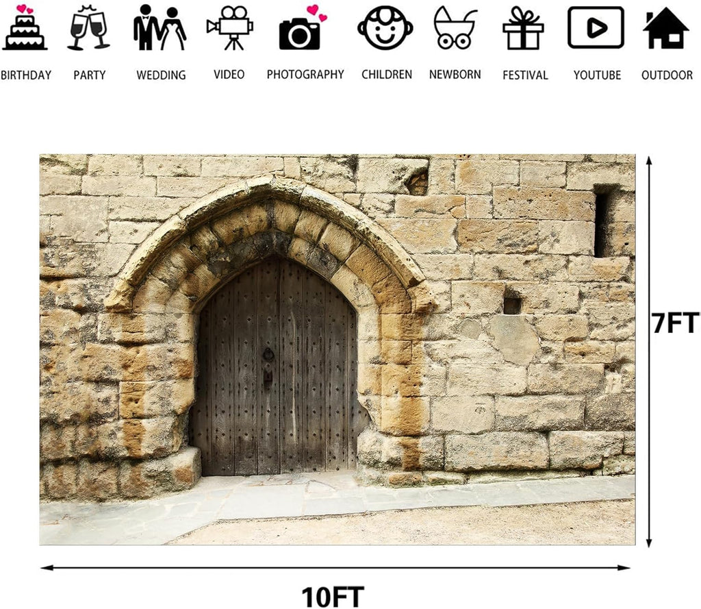Stone Wall Backdrop Ancient Jerusalem Buildings Backdrops, 10x7ft, Old City Jerusalem Israel Cityscape Photography Background Party Supplies Room Decor Banner Photo Booth Props BJOKPR0616