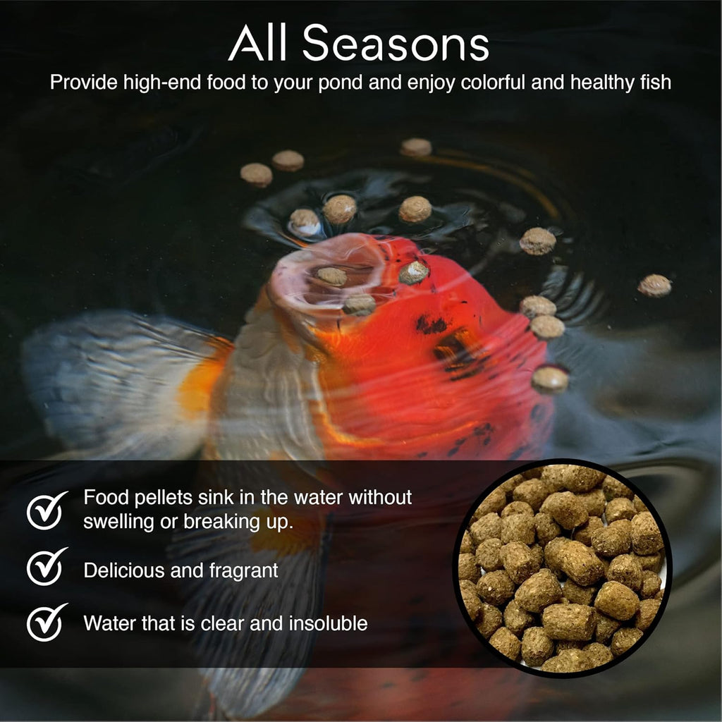 Big Kahuna Koi Fish Food for Ponds 20lbs - Koi Food for Pond Fish Food Pellets – 3/16-1/4 Floating Pond Pellet