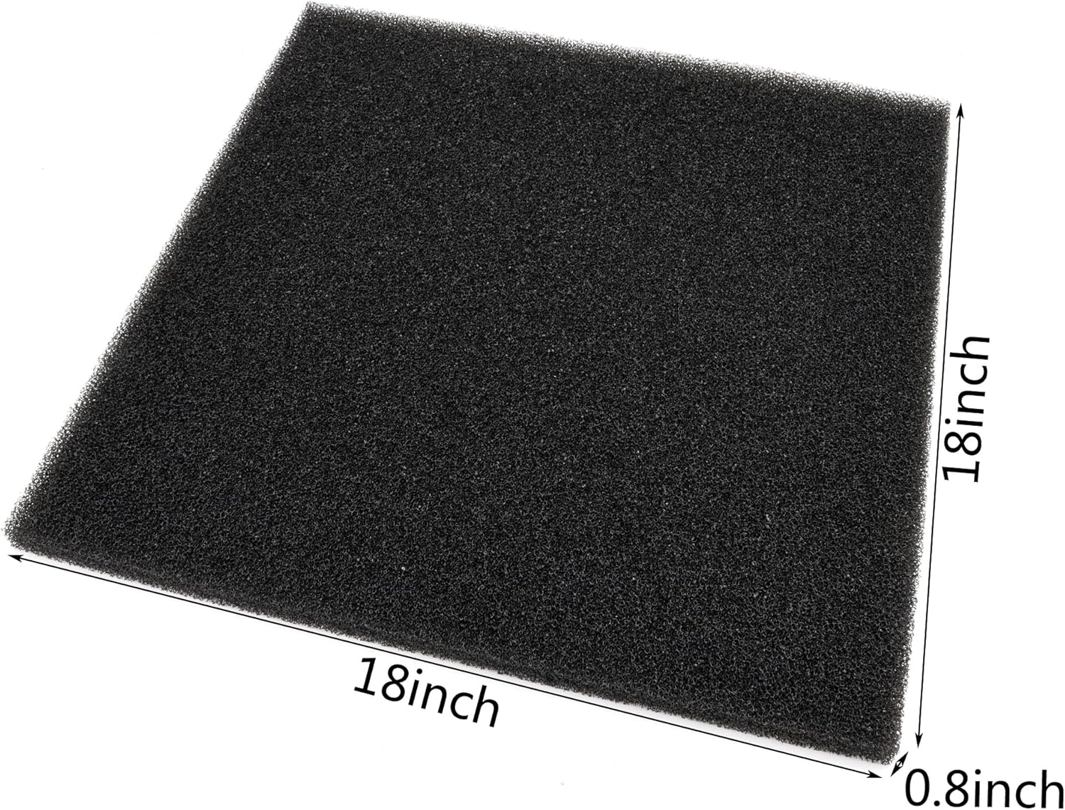 Aquarium Filter Bio Sponge Pad, Foam Sponges Filter Media, Cut fit it Filter Accessories for Fish Tanks and Ponds (18"x18"x0.8" (20PPI) 1 Pack)