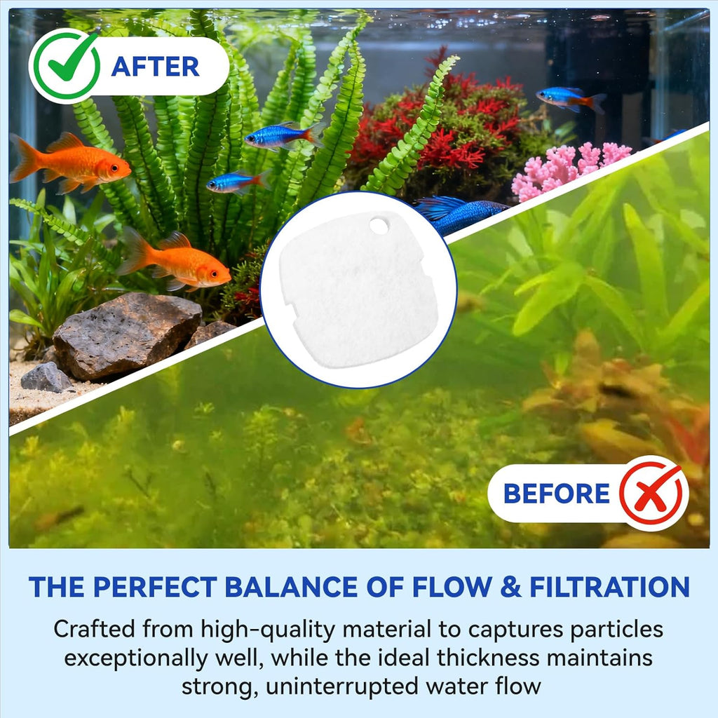 4 Pack Aquarium Polishing Filter Pad Compatible with Marineland C-Series and Magniflow 360 and 400 Canister Filters, Water Polishing Pads Mechanical Filter Media for Aquariums, Replaces Rite-Size T