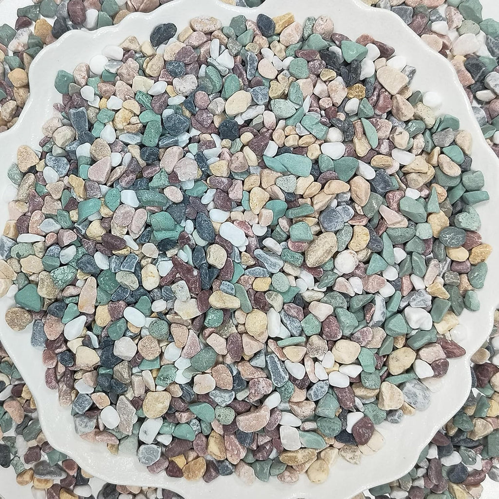 3.3LB Natural Pebbles, 1/4" DIY Decorative Stones Vase Fillers Gravel for Plants, Terrarium, Indoor Outdoor Decor Ornamental Rocks.