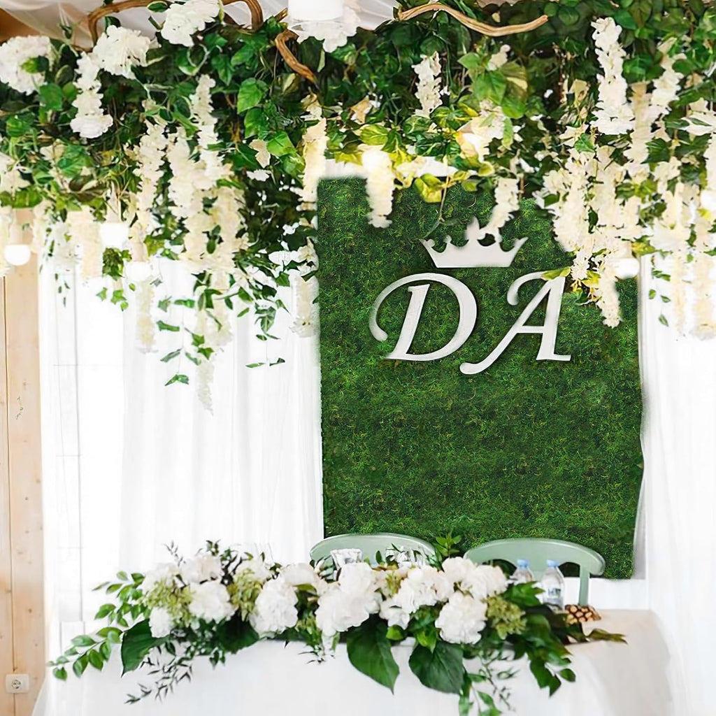 FAICOIA Moss Table Runner Dried Moss for Crafts Green Moss Roll for Fairy Gardens Wedding Woodland Decor 12" x 60" Preserved Moss Mat for Table Decoration Moss Carpet for Moss Grass Wall 30x153cm