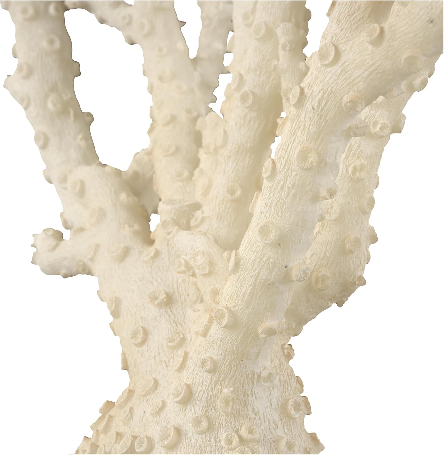 Deco 79 Polystone Coral Decorative Sculpture Home Decor Statue with Clear Acrylic Base, Accent Figurine 26" x 8" x 23", Cream