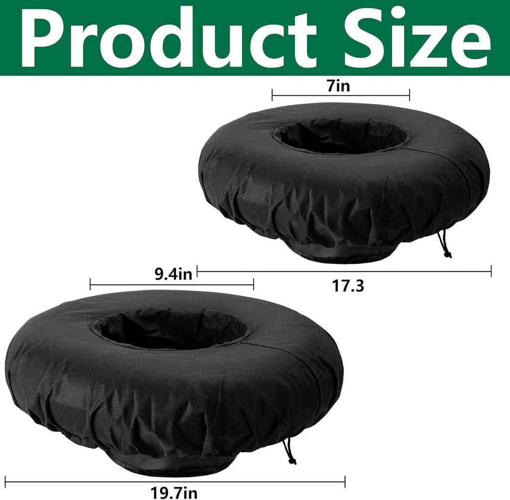 DECOHS 2 Pack Floating Planters for Ponds, 2 Sizes Woven Fabric Floating Pond Plant Baskets, Aquatic Plant Fish Barrier Floating Island for Garden Water Features and Aquascape Decoration