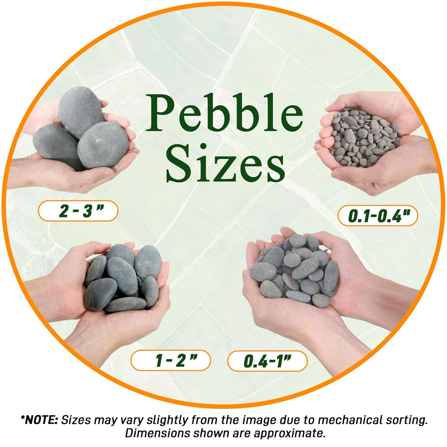 5 lbs Pebbles, 0.1-0.4 Inch Small Pebbles for Pots Indoor Plants, Succulent, Vase, Fish Tank, Decorative River Rocks for Garden Landscaping, Home Decor, Outdoor Paving, Grey