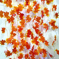 6 Pcs Artificial Hanging Plants Red Maple Leaf Vines With 60 Colorful Lights, RRed Maple Vine Leaves,Fake Plant Vines,Can Be Used for Wall,Party Wedding,Home,Kitchen, Indoor and Outdoor Decoration