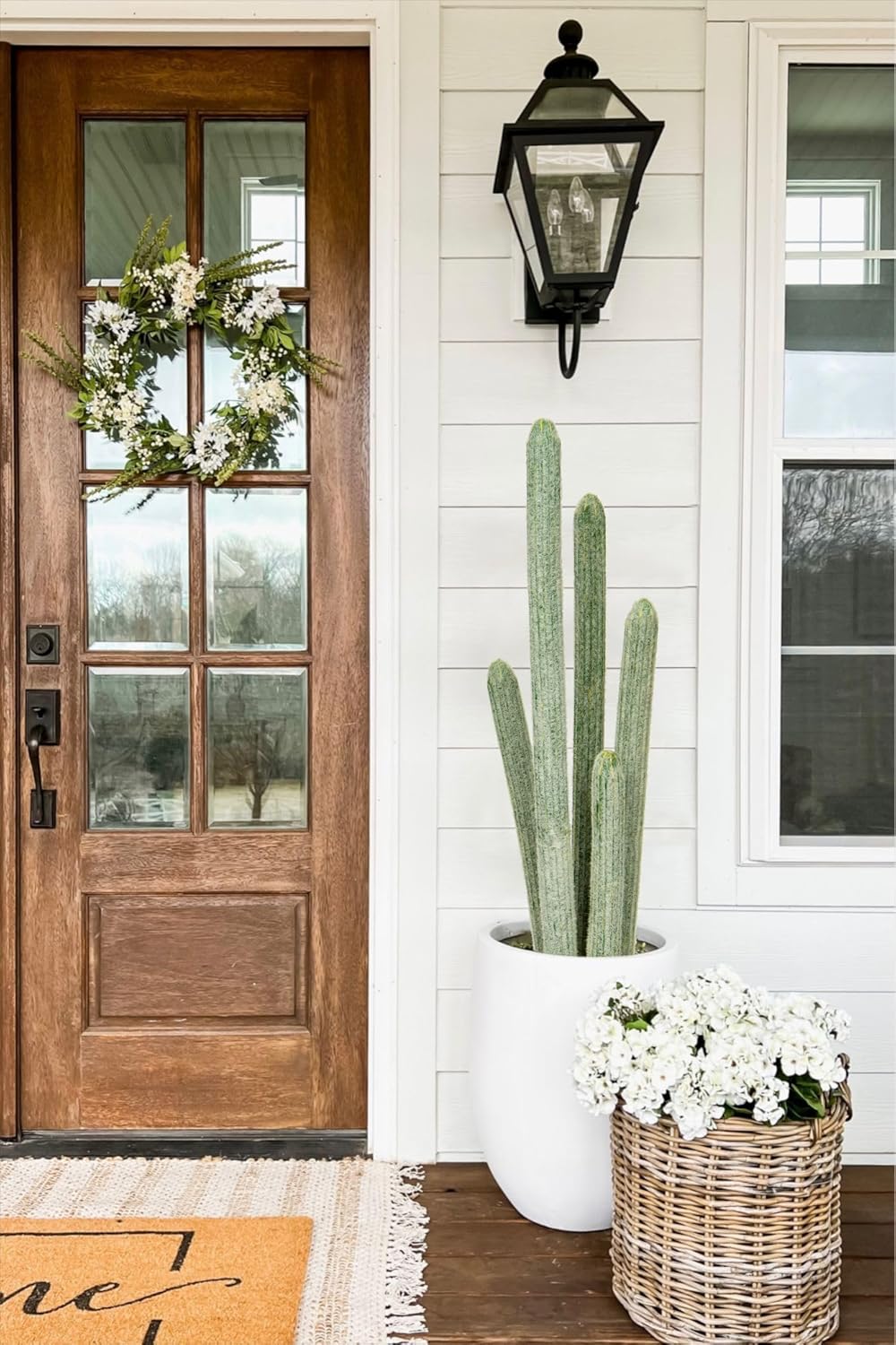 DILATATA 29.5” Tall Fake Cactus Plant Potted Large Cactus 'Old Man Cactus' Big Cacti Plants Artificial Cactus for Home Garden Office Decor Housewarming Gifts Faux Cacti