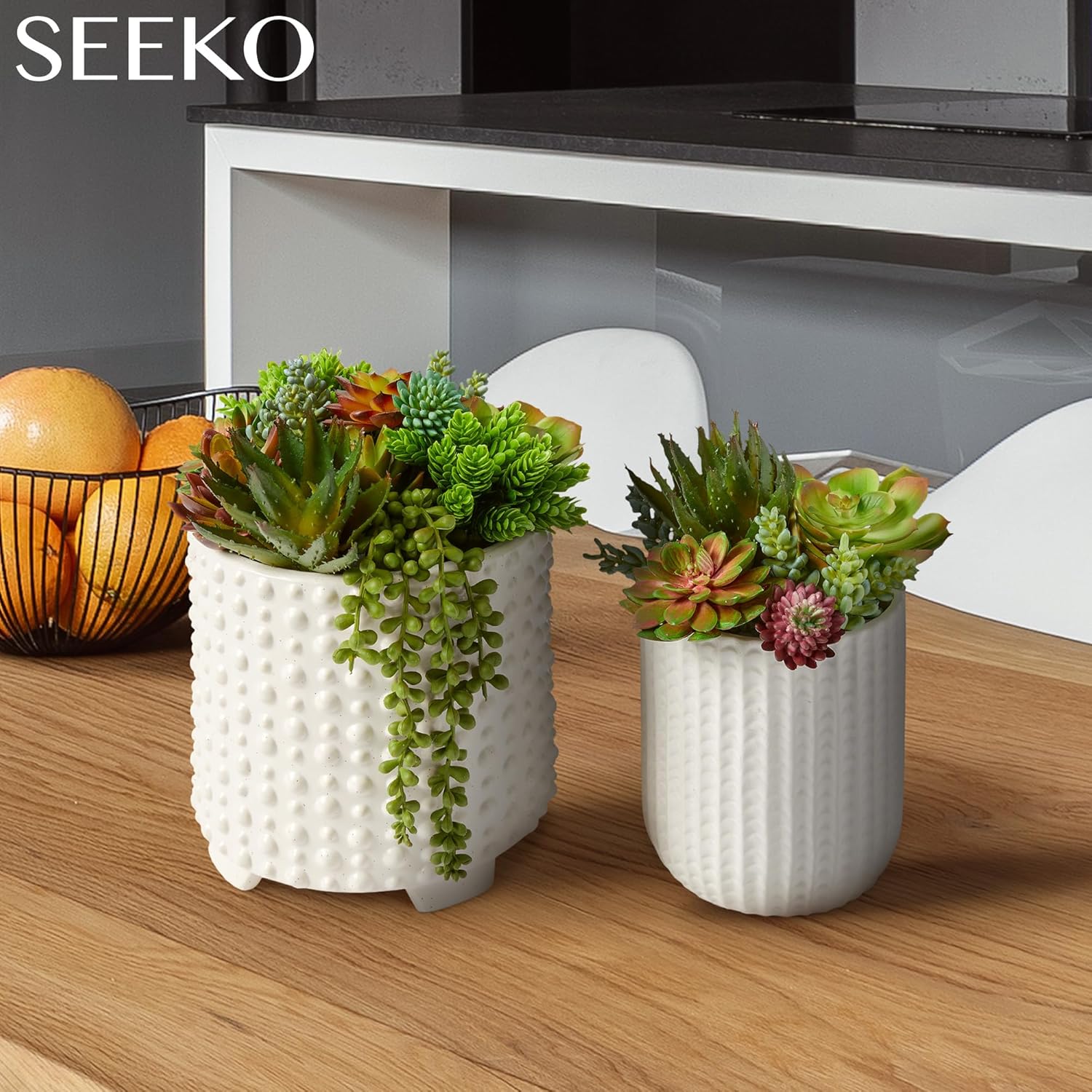 SEEKO Succulents Fake Succulents (28 Pack) – Premium Succulents Plants Artificial for Crafts - Large Assortment for Party, Garden, Home, Outdoor & DIY Floral Decor