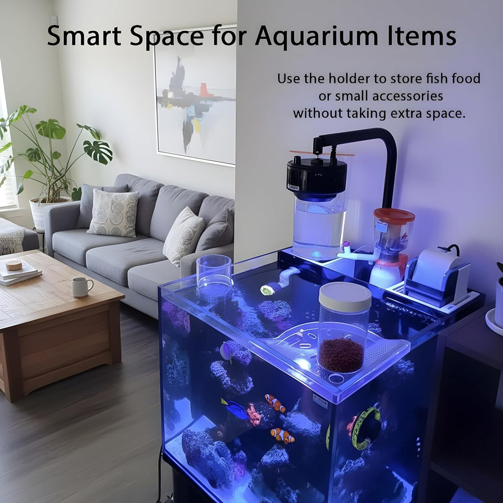 Aquarium Plant Holder for Rimless Fish Tank – 2 Pcs Corner Shelf for Fish Tank Top, Aquatic Plant Planter & Organizer for Aquatic Plants, Decor, and Accessories (White)