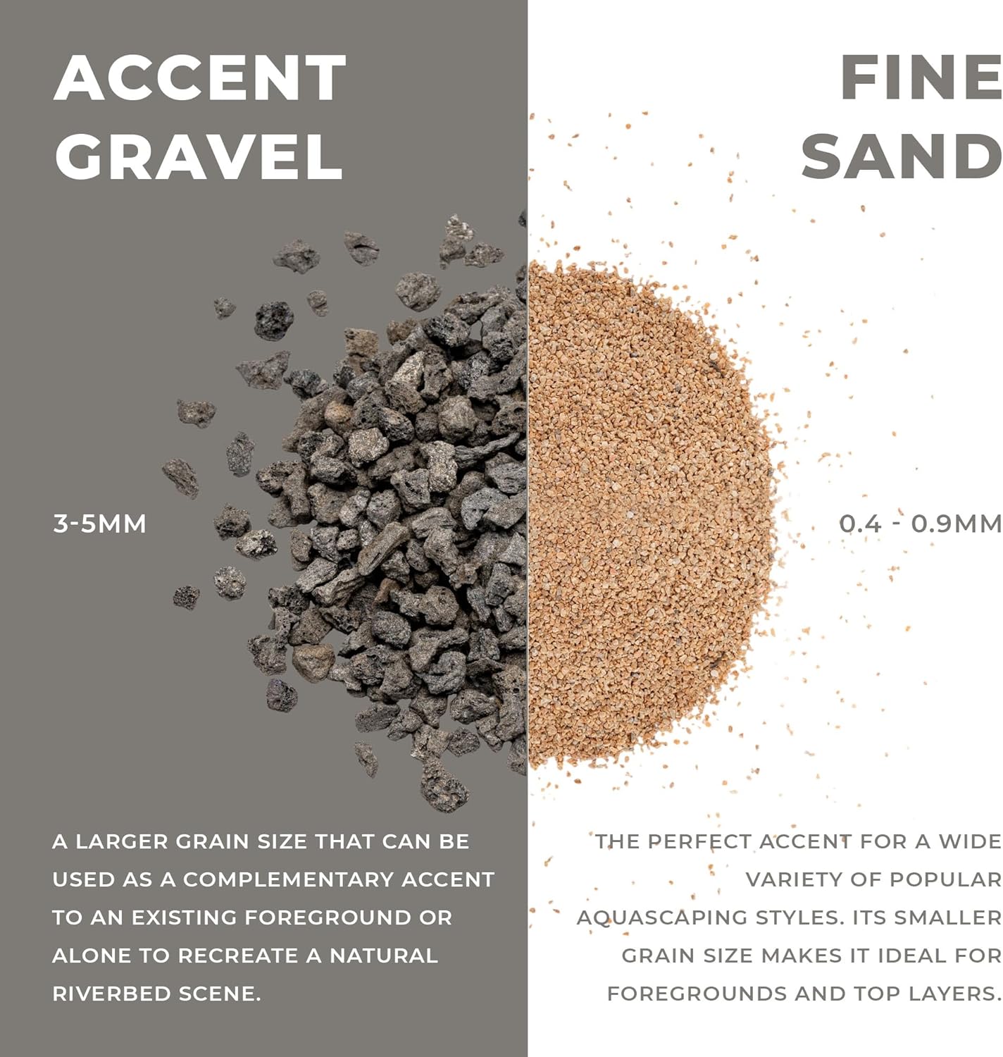 UNS Controsand - Vesuvius, 3L - Natural Freshwater 3-5 mm Dark Gray Gravel - Decorative Small Rocks for Aquascaping Planted Tank - Aquarium Terrarium Substrate for Betta, Shrimp, Fish, Reptile Decor