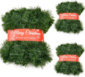 Zhuqing 3 Pack 50 Feet Green Plastic Soft Artificial Christmas Garland for Indoor/Outdoor Decoration