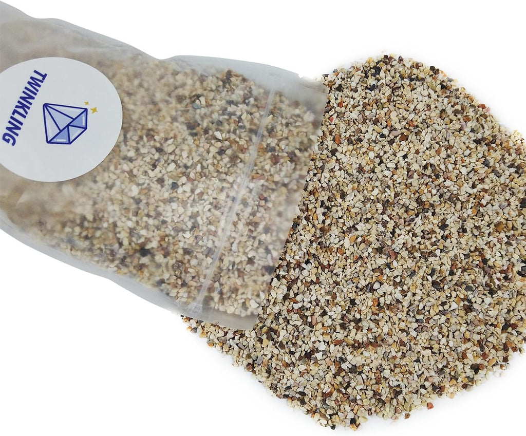 TWINKLING Silica Sand, Aquarium Sand, Horticultural Sand, Vermiculite, Coarse Sand for Plants, Fire Pit, Aquarium, Fish Tank, Resin Art, DIY Craft, Vase Filler, Home Decor, 410g/14.5oz (10-20 Mesh)