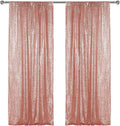 Sugargirl Rose Gold Sequin Backdrop Curtain 2 Panels 2FTx8FT Glitter Rose Gold Background Drapes Sparkle Photography Backdrop for Party Wedding Birthday Wall Decoration