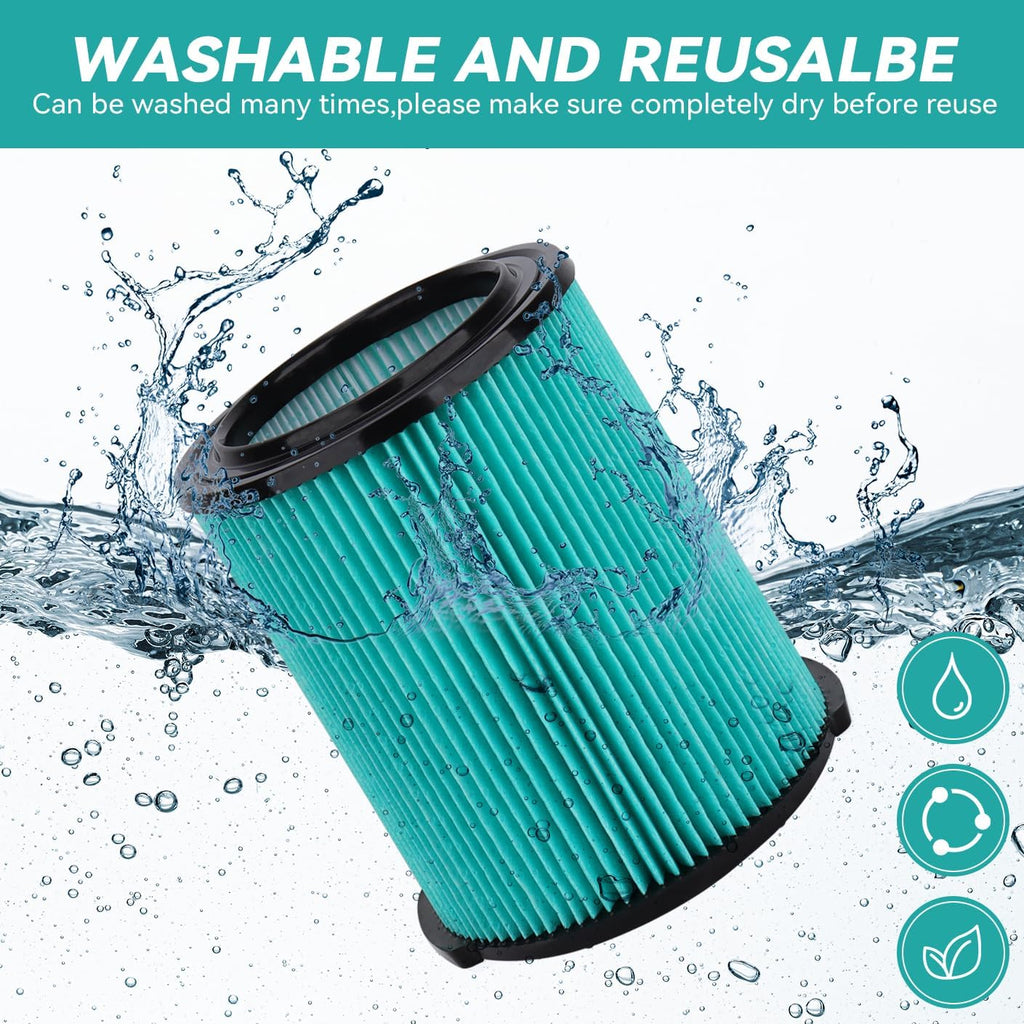 38753 Replacement HEPA Filters Compatible with Craftsman CMXZVBE38753 Wet/Dry Vac Filter for 5 to 20 Gallon shop vacuums,HEPA Filter(9-38753)