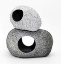 JIH Aquarium Decorations Rock, Ceramic Shelters - Shrimp Habitat, Breeding Tube, Hiding cave, Stackable Fish Tank Decor Cave for Hiding, Betta Fish (J603+J001)