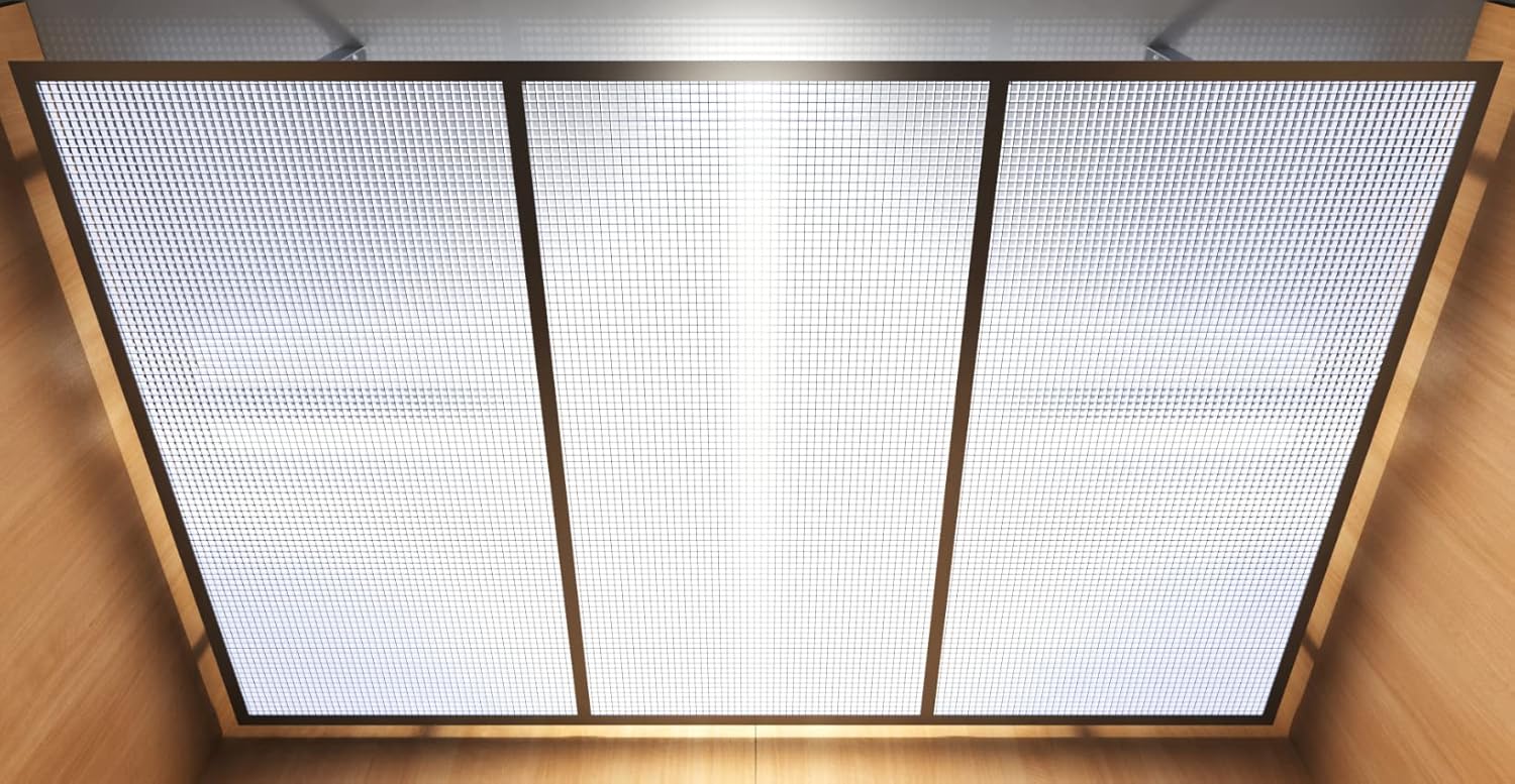 Fluorolite Plastics| Egg Crate Panel|Polystyrene| Color -White| Nominal 24" x 48" with 1/2" x 1/2" x 3/8" Cell Size (Custom Size Available) (2 Pack)