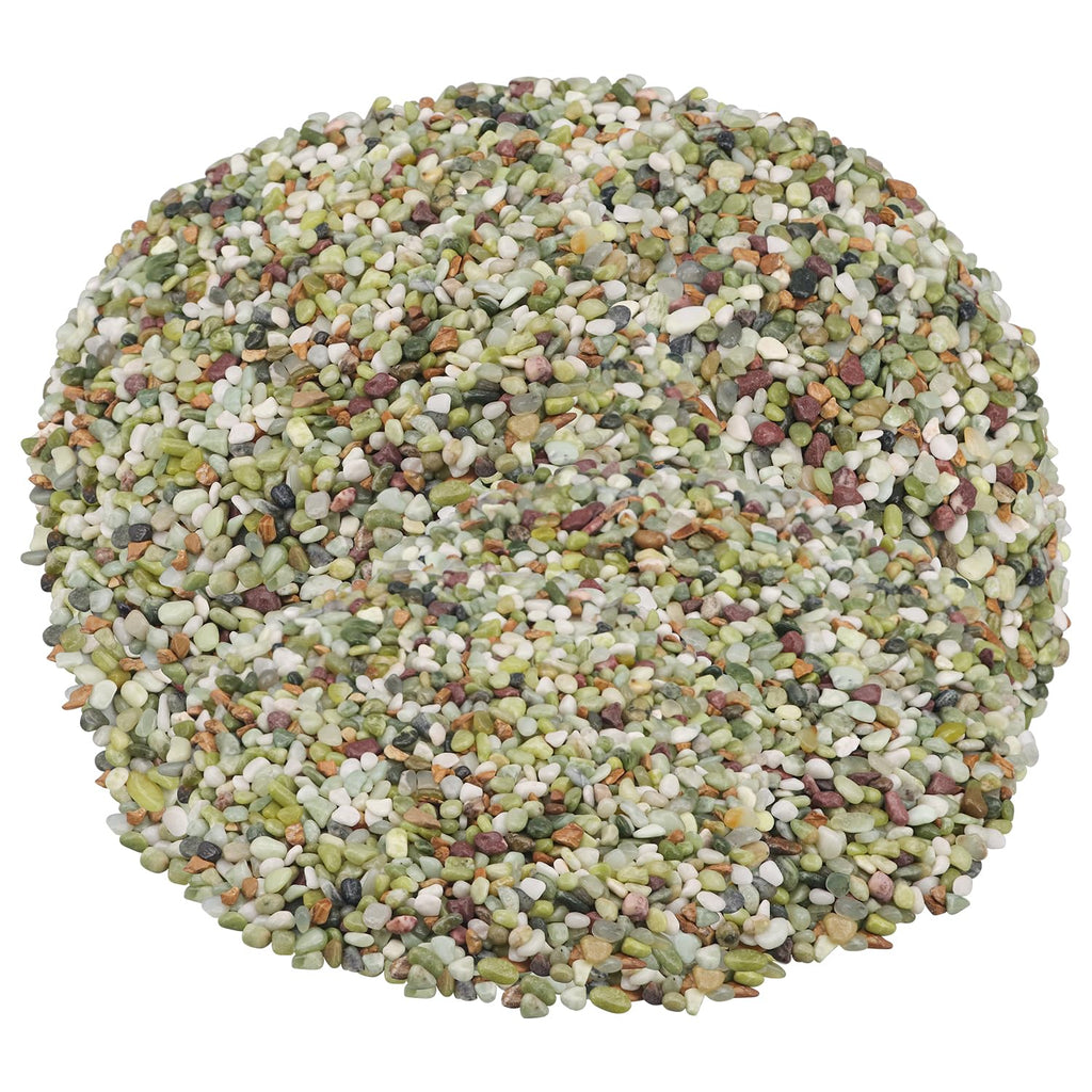 Landscaping Pebbles River Rocks Decorative Ornamental Pebbles Garden Landscaping Stones Gravel Filler for Home Decoration Flower Bed Fish Tank Plants Vases Succulents (1, Green, 10 Pounds)