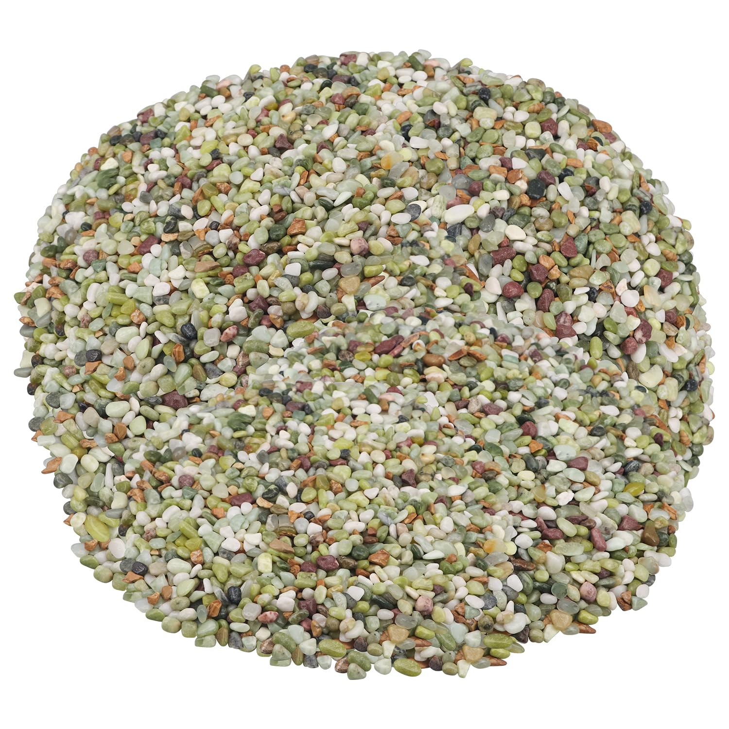Landscaping Pebbles River Rocks Decorative Ornamental Pebbles Garden Landscaping Stones Gravel Filler for Home Decoration Flower Bed Fish Tank Plants Vases Succulents (1, Green, 10 Pounds)