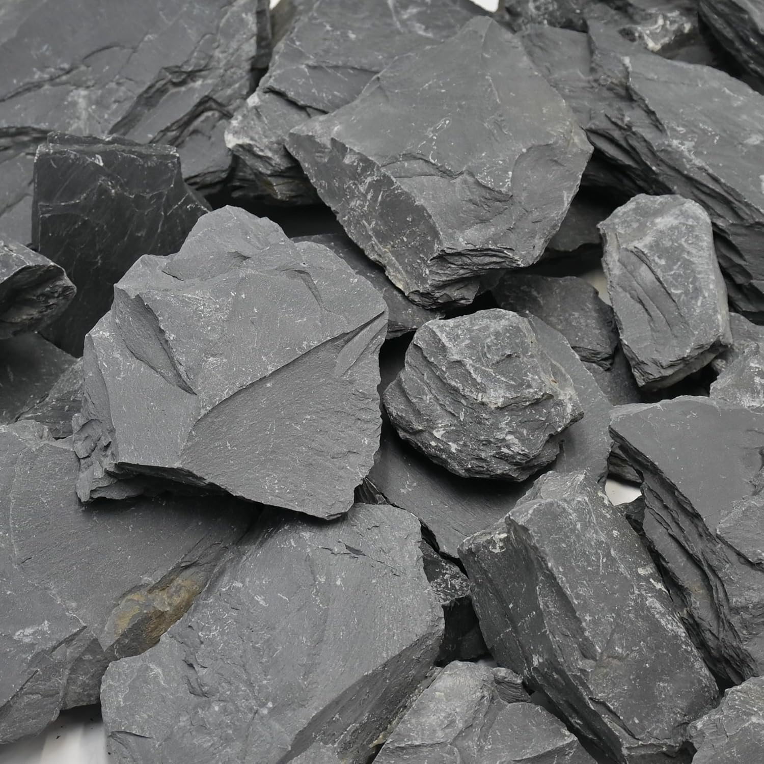 Aquarium Rocks 10lb Natural Slate Rock for Aquarium Landscaping Terrariums,Reptile Habitats & Creative Aquascaping Amphibian Enclosures 3-8 Inches