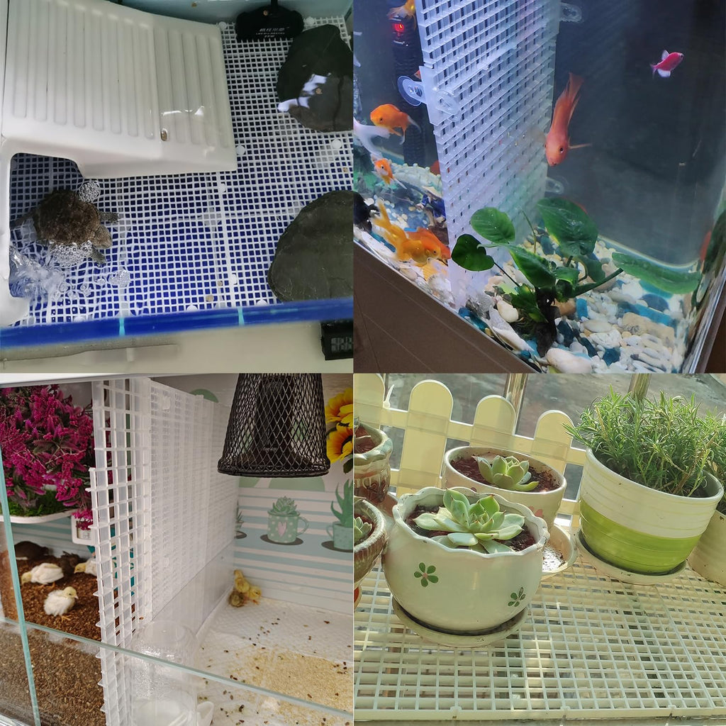 Aquarium Divider, Plastic Egg Crate Divider, Fish Tank Filter Bottom Tray Grid, Isolation Board Partition Net Pane Separator