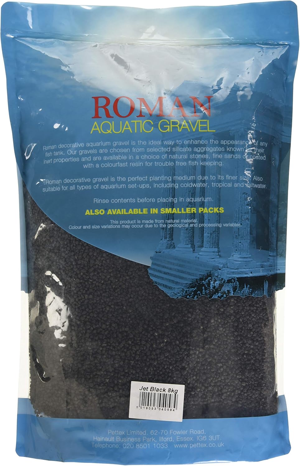 Roman Jet Black Gravel 8 kg (Pack of 1)