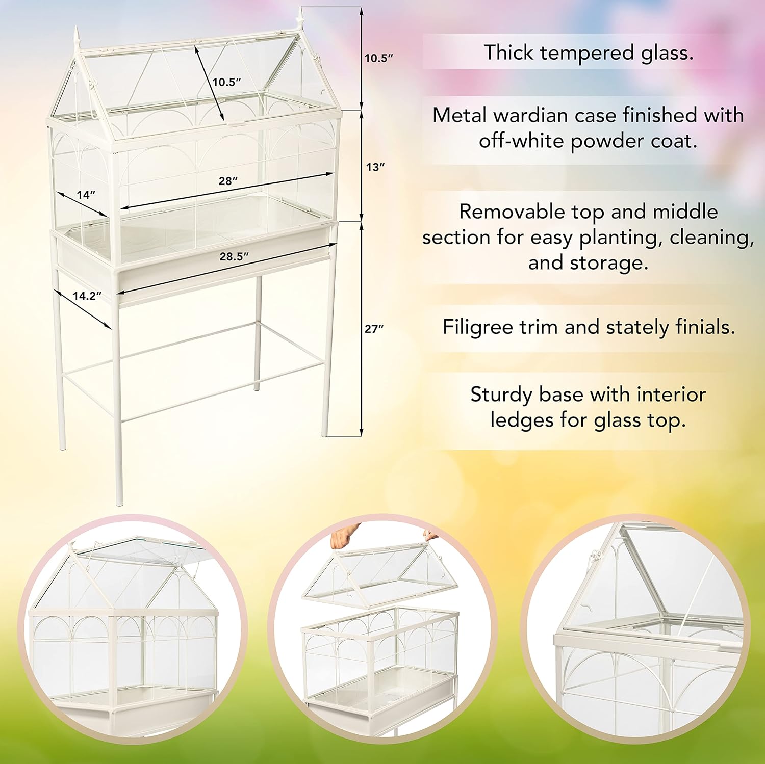 H Potter Terrarium Planter Freestanding Wardian Case (Large)