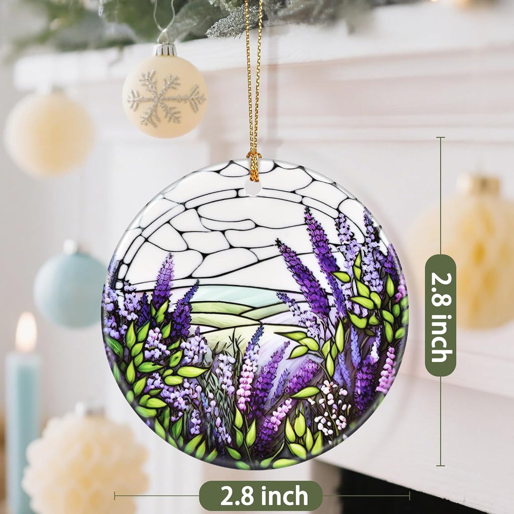 Lavender Christmas Tree Decorations, Christmas Ornaments, Keepsake Ornaments, Holiday Decor, Xmas Gifts, Gifts for Flower Lovers & Plant Lovers
