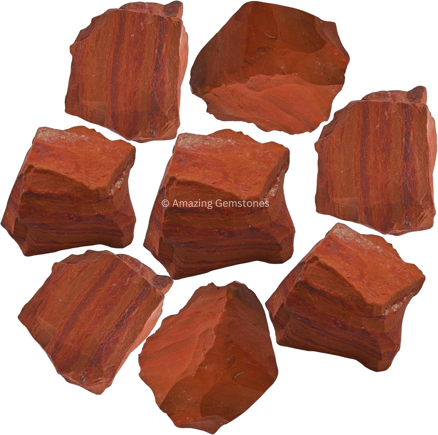 Amazing Gemstone Red Jasper Raw Crystals and Healing Stones, Natural Rocks for Tumbling and DIY Raw Stones and Crystals (1 lb)