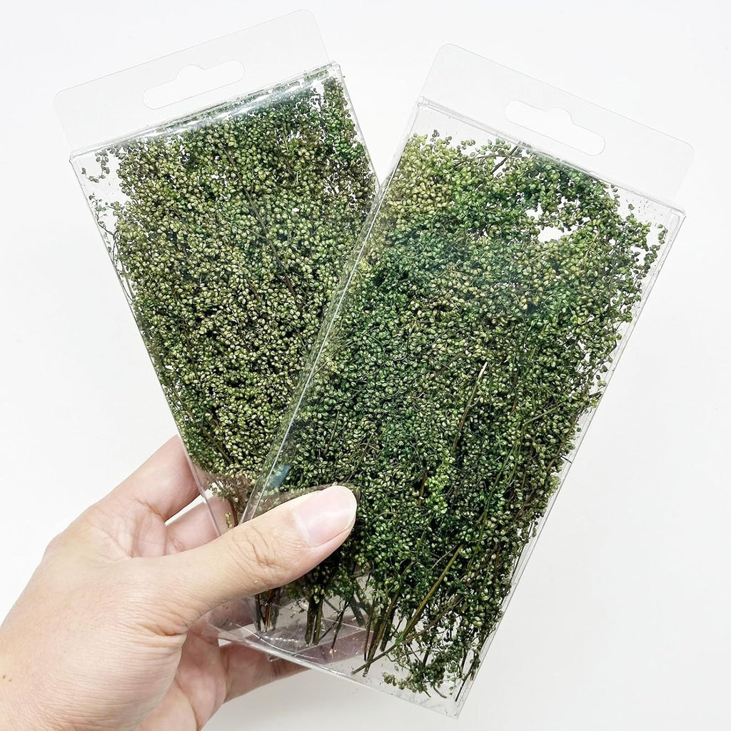 Woohome Static Grass Tuft Model Grass Tufts Railway Artificial Grass Bushy Tuft Flower Cluster Vegetation Groups for Model Train Landscape Railroad Scenery, Dark Green