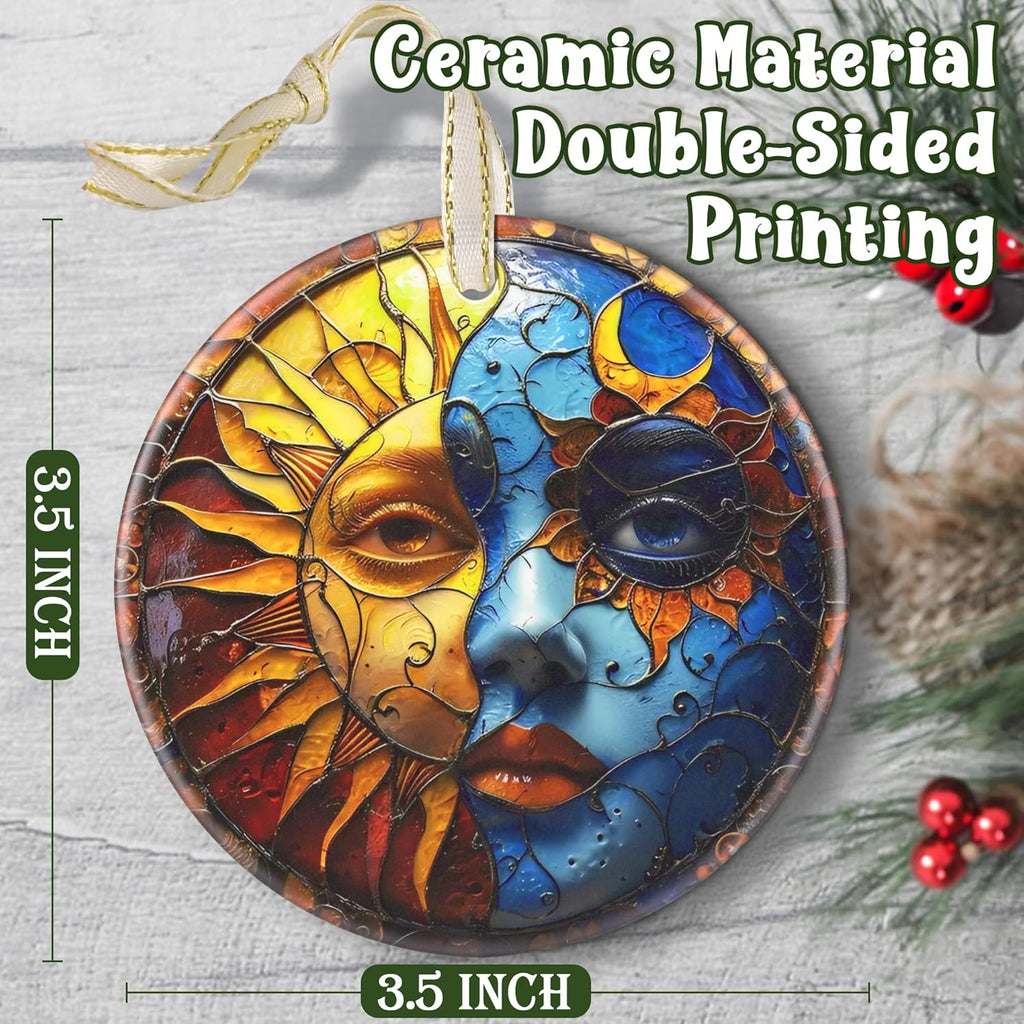 2025 Beautiful Christmas Ornaments - Christmas Decoration, Round Ceramic, Holiday Decor for Tree, Gift Idea