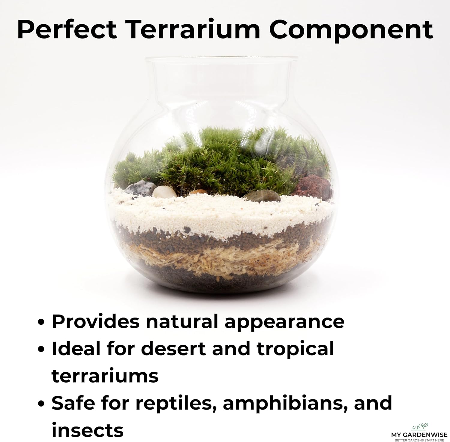 Fine Sand for Plants – Horticultural Sand for Succulents, Cactus, Potting Mixes, Terrariums & Decorative Indoor Gardens, Made in USA (3 quarts - 8.4 lbs)