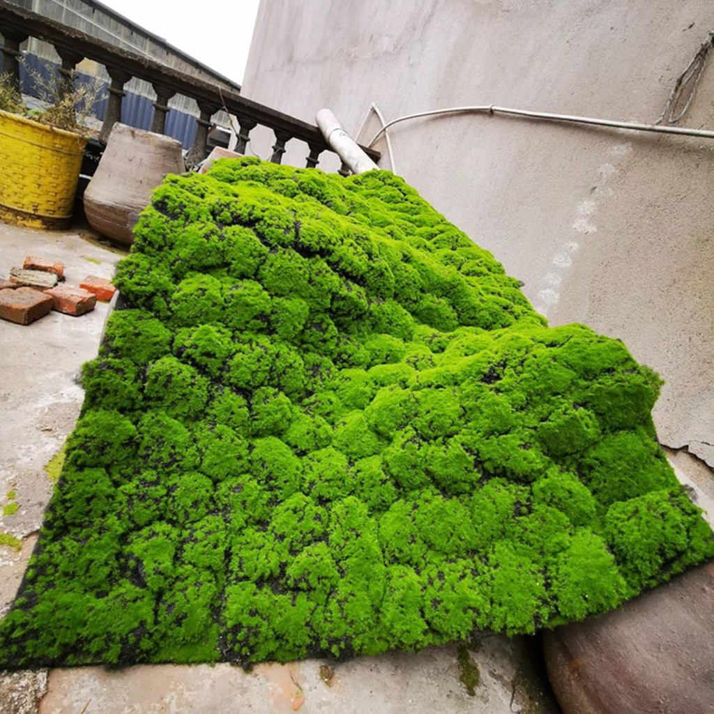 Simulation Artificial Moss Mat 39x39in, Fake Moss Wall DIY Artificial Moss Mat Carpet for Balcony Terrace Decoration Window Display Decoration