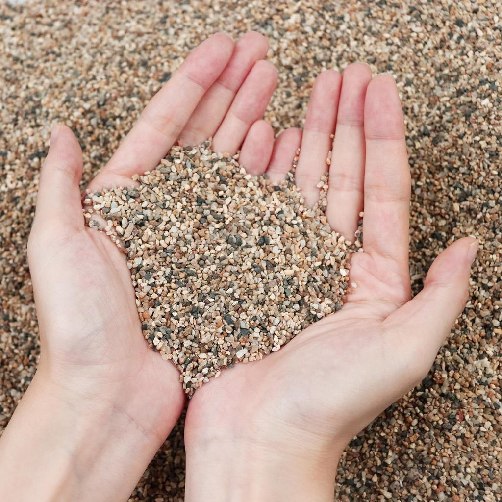 Silica Gravel, Multi-Purpose Mixed Silica Sand for Fire Pits, Aquariums and Landscaping, 11LB Medium