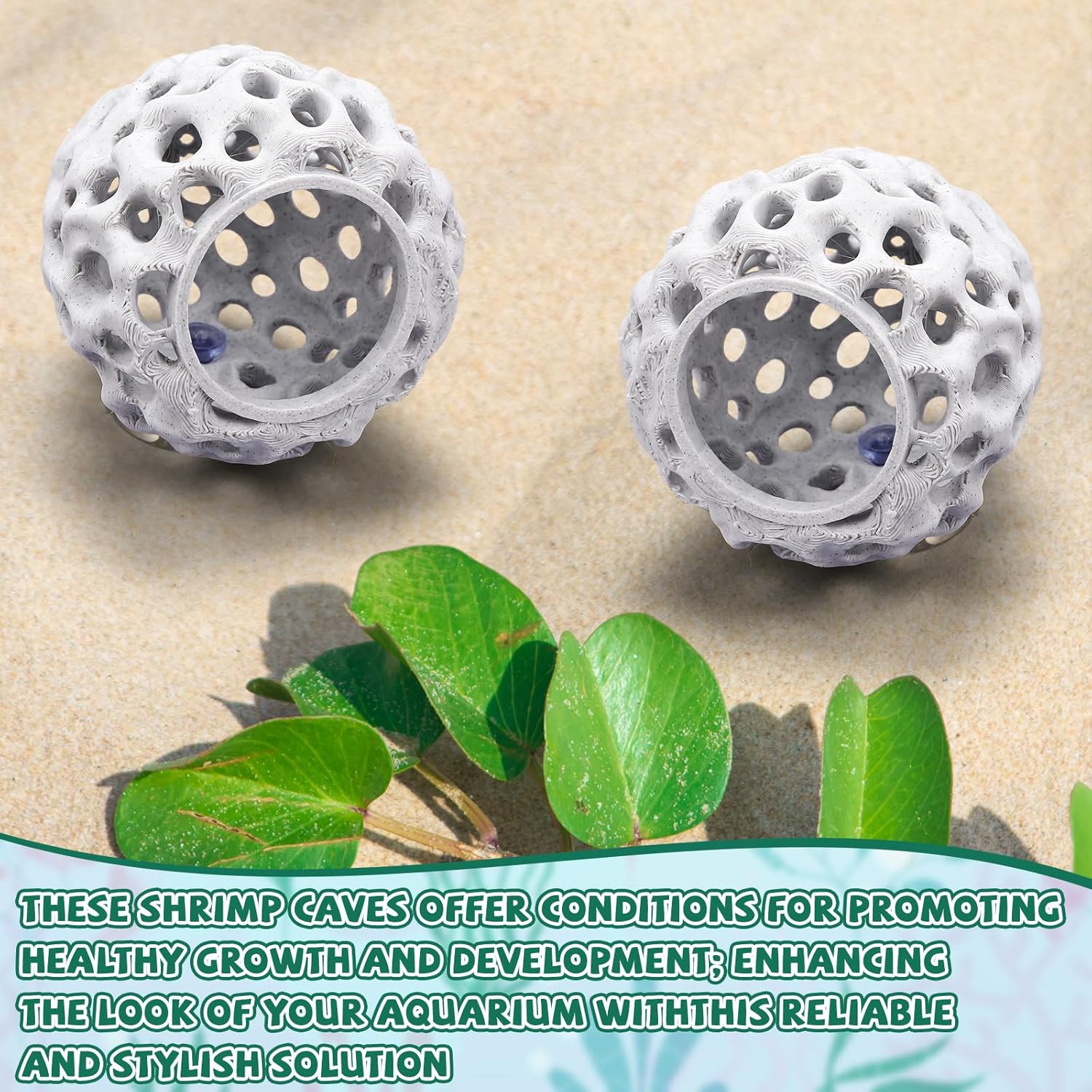 2 Pcs Shrimp Dome Hide Shrimp Hides for Aquarium White Betta Fish Hideout with Suction Cup Fish Tank Ornament Accessorie Decor for Shrimps Guppy Hiding Resting(3.15''h x 2.76'' W)