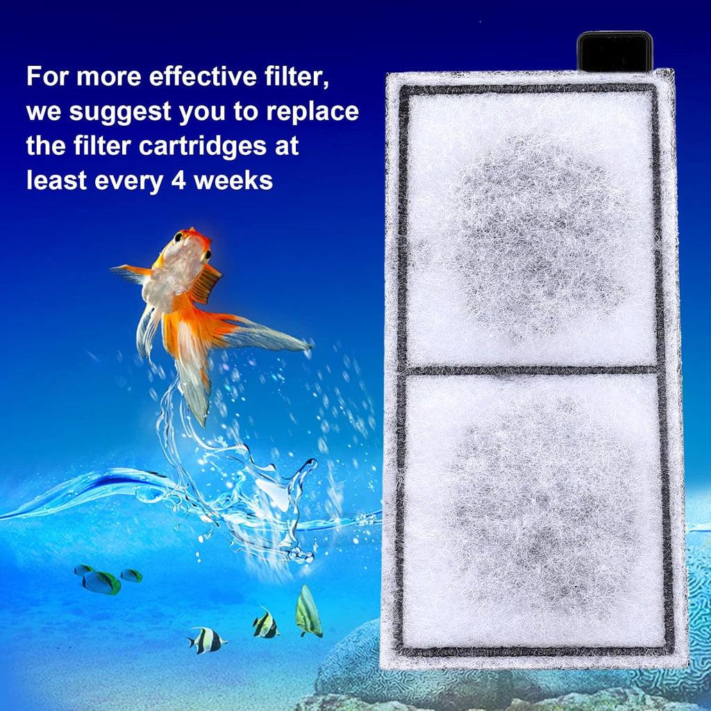 AQQA 8 Pack Aquarium Replacement Filter Cartridge Fish Tank Filter Cartridge for Aquarium Internal Filter (Large)