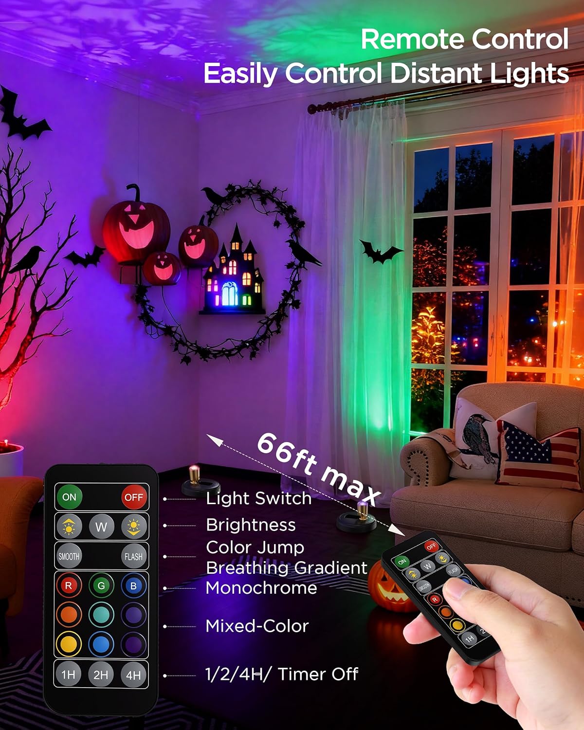 Spot Lights Indoor RGB Spotlight: Rechargeable Color Changing Wireless Uplights Indoor - Plants Tree Artwork Model Picture Display Accent Lighting for Home Decor Homeowners