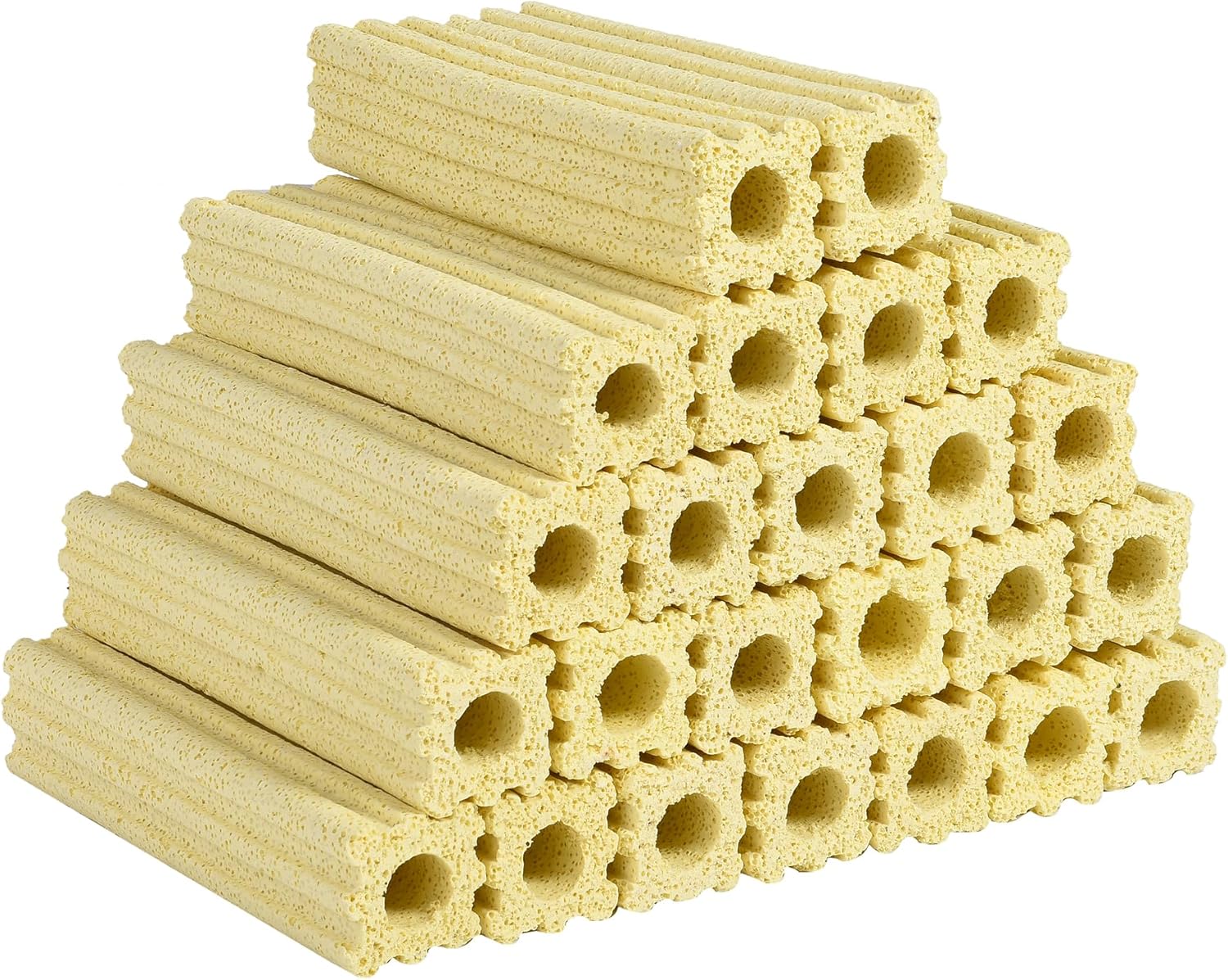 24pcs 6.1 Inch Aquarium Ceramic Bio Filter Media,Ceramic Bio Media Blocks for Fish Tank and Koi Pond