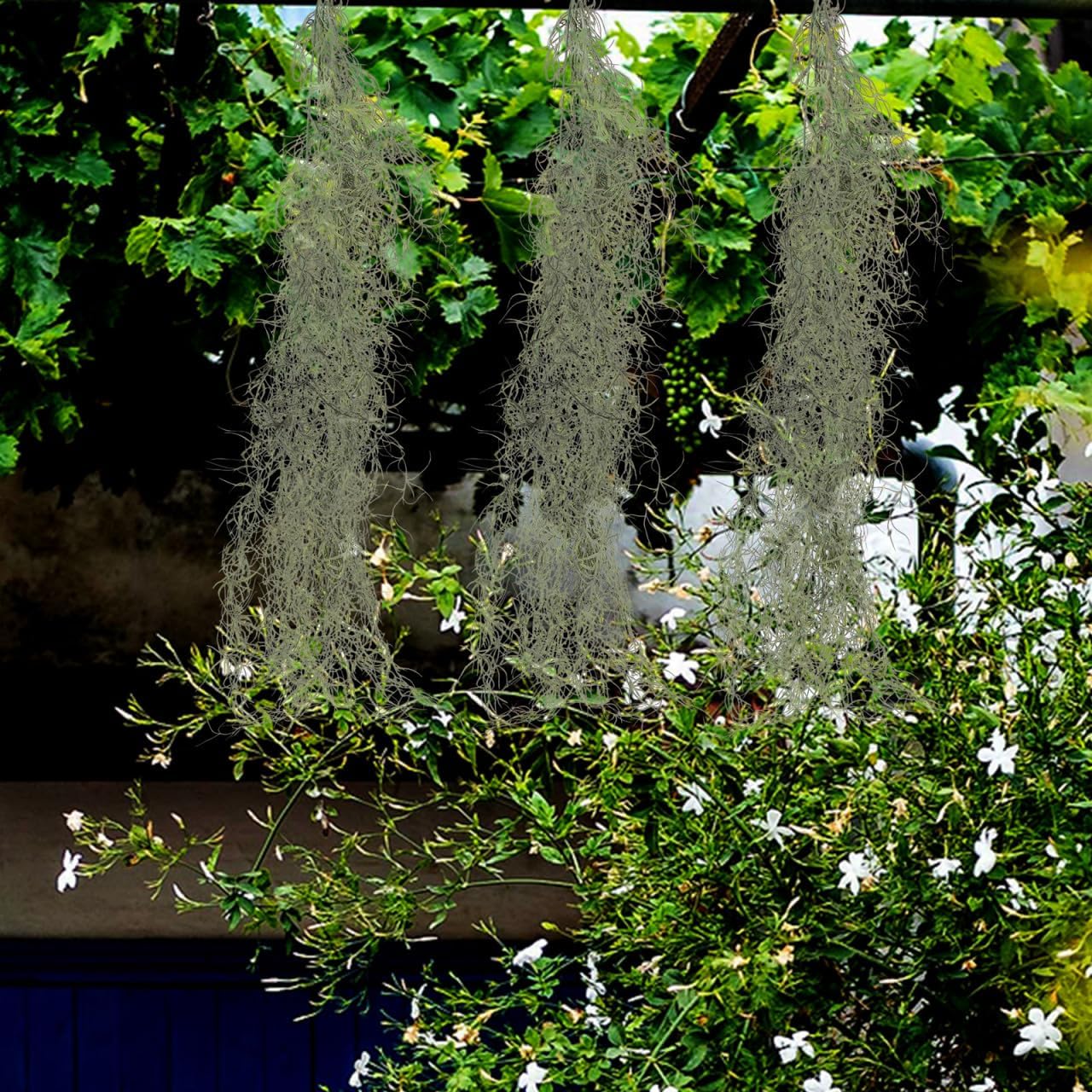 BESTOYARD 36-Inch Realistic Artificial Spanish Moss, Large Faux Hanging Plant Vine for Indoor Home Decor, Terrarium, Wreath & DIY Crafts