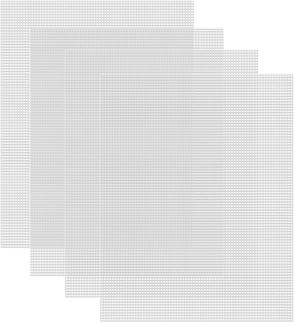 Caydo 4 Pieces 7 Count Plastic Canvas Sheets 10.5 x 13.5 Inch Plastic Mesh Sheet, Eye Mesh for Embroidery, Acrylic Yarn Crafting, Knit Crochet Projects and Make Dividers
