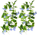 AirSun Artificial Morning Glory Flower Vines, 2pcs 15Feet Hanging Plants Silk Garland Fake Green Plant Home Garden Wall Fence Indoor Outdoor Wedding Birthday Decor